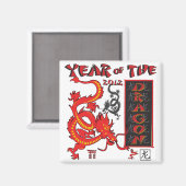 Chinese nieuwjaardraak magneet (Voorkant / Achterkant)