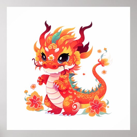 Chinese nieuwjaardraak poster (Voorkant)