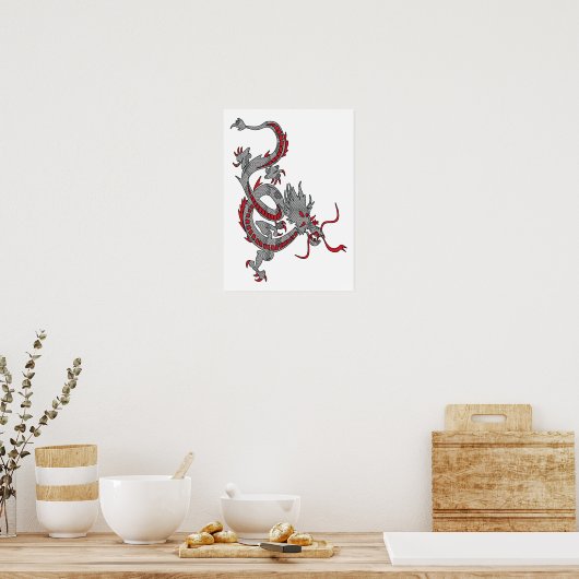 Chinese nieuwjaardraak poster (Keuken)