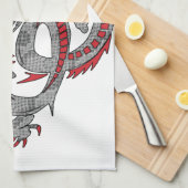 Chinese nieuwjaardraak theedoek (Quarter Fold)