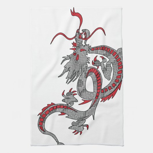 Chinese nieuwjaardraak theedoek (Verticaal)