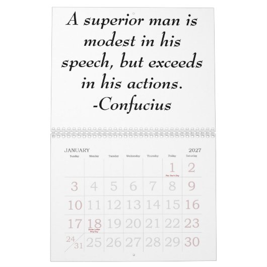 Chinese nieuwjaarkalender kalender (Jan 2027)