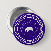 Chinese nieuwjaars origami Ox Ronde Button 7,6 Cm (Voorkant /achterkant)