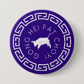 Chinese nieuwjaars origami Ox Ronde Button 7,6 Cm (Voorkant)