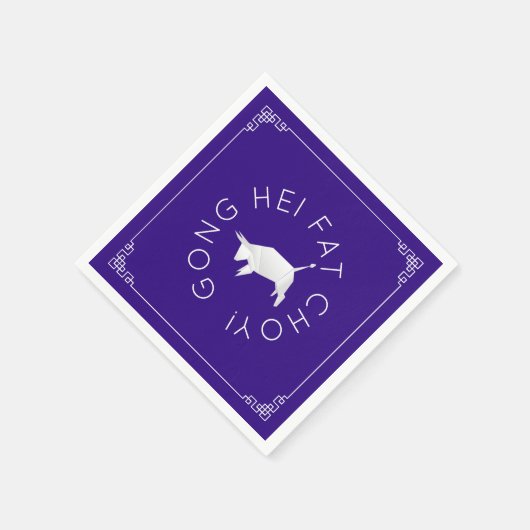 Chinese nieuwjaars origami Ox Servet (Hoek)