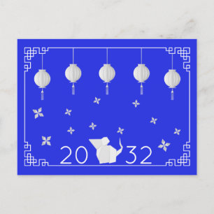 Chinese nieuwjaars origami Rat Briefkaart