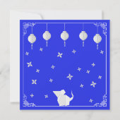 Chinese nieuwjaars origami Rat Kaart (Achterkant)