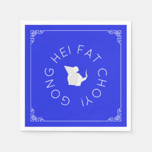 Chinese nieuwjaars origami Rat Servet