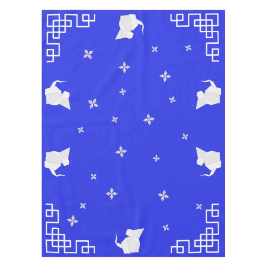 Chinese nieuwjaars origami ratten en sterren tafelkleed (Voorkant)