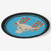 Chinese nieuwjaars Ox- en Chinese Firecrackers Papieren Bordje (Gekanteld)