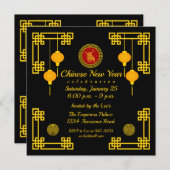 Chinese nieuwjaars Ox-versiering Kaart (Voorkant / Achterkant)