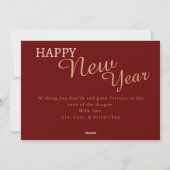 Chinese Nieuwjaars Rode Lampion Foto Feestdagenkaart (Achterkant)