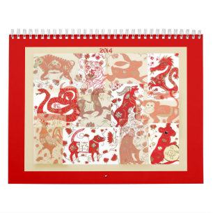 Chinese nieuwjaarsagenda voor de astrologie 2014 kalender