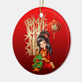 Chinese nieuwjaarscadeau keramisch ornament (Links)