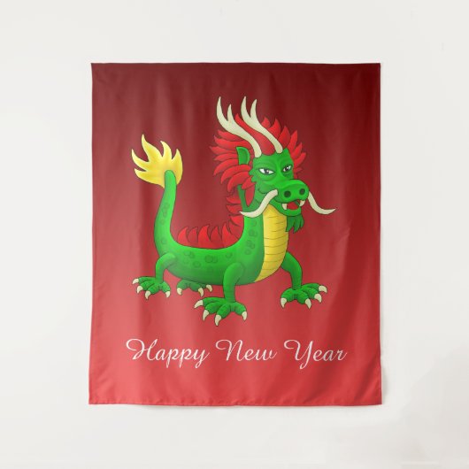 Chinese Nieuwjaarsdraak Wandkleed (Voorkant)