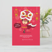 Chinese nieuwjaarsfeestdag kaart (Staand voorkant)