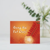 Chinese nieuwjaarsFirecrackers Feestdagenkaart (Staand voorkant)