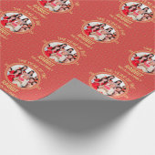 Chinese nieuwjaarsfoto van de aangepaste moderne f cadeaupapier (Hoek)