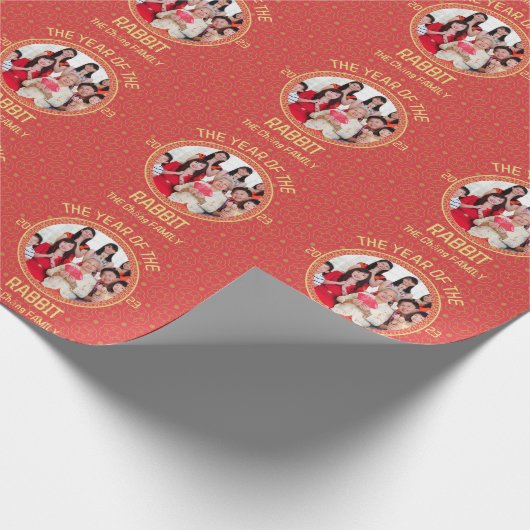 Chinese nieuwjaarsfoto van de aangepaste moderne f cadeaupapier (Hoek)