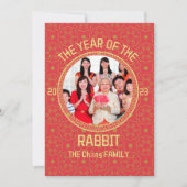 Chinese nieuwjaarsfoto van de aangepaste moderne f feestdagenkaart (Voorkant)