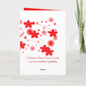 Chinese nieuwjaarskaart feestdagen kaart (Achterkant)