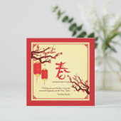 Chinese nieuwjaarskaarten feestdagenkaart (Staand voorkant)