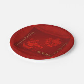 Chinese nieuwjaarskinderen slepen PPP Papieren Bordje (Gekanteld)