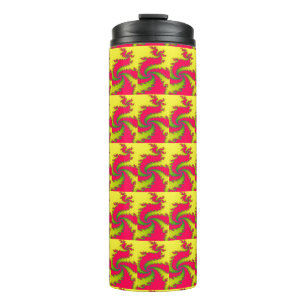 Chinese nieuwjaarslanddraak fractal Tumbler Thermosbeker