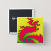 Chinese nieuwjaarslanddrakenfractale Button (Voorkant /achterkant)