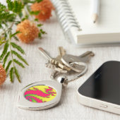 Chinese nieuwjaarslanddrakenfractale Sleutelhanger (Zijkant)