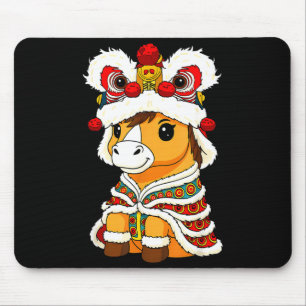 Chinese Nieuwjaarsleeuwendans Schattig Paard China Muismat