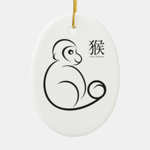 Chinese nieuwjaarslijn keramisch ornament