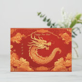 Chinese nieuwjaarspartij kaart (Staand voorkant)