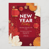 Chinese nieuwjaarspartij kaart (Voorkant / Achterkant)