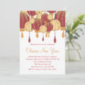 Chinese nieuwjaarspartij kaart (Staand voorkant)