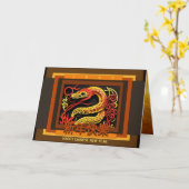 Chinese Nieuwjaarsslang 2025 GC02 Kaart (Gele Bloem)