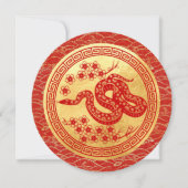 Chinese Nieuwjaarsslang 2025 met wensen CFC2 Feestdagenkaart (Voorkant)