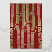 Chinese nieuwjaarsslang folie feestdagenkaart (Achterkant)