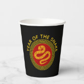 Chinese Nieuwjaarsslang Papieren Bekers (Achterkant)