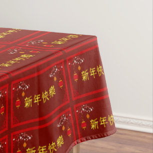 Chinese nieuwjaarstekst tafelkleed