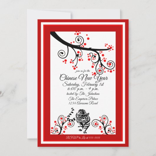 Chinese nieuwjaarstijger in 2022 kaart (Voorkant)