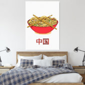 Chinese Noedels Canvas Afdruk (Insitu (Slaapkamer))