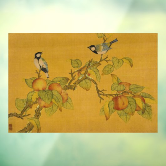 Chinese Oosterse Vogels En Fruit Raamsticker (Vel 3)