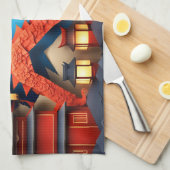 Chinese Origami Rode Draak Jaar KT Theedoek (Quarter Fold)