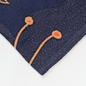 Chinese, oude, mooie bladen fleece deken (Hoek)