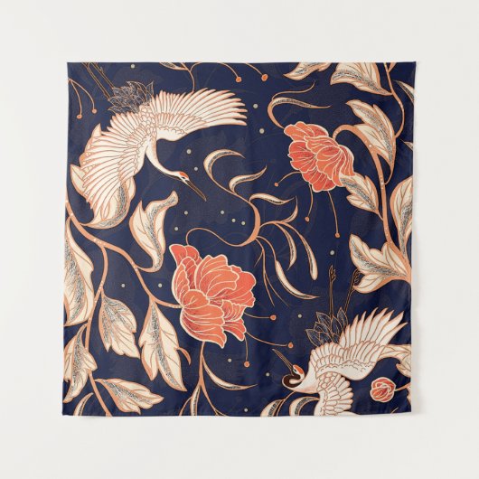 Chinese, oude, mooie bladen wandkleed (Voorkant (horizontaal))