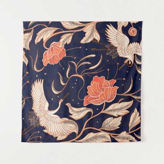 Chinese, oude, mooie bladen wandkleed (Voorkant)