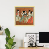 Chinese Oude Schilderkunst, dames Poster (Thuiskantoor)
