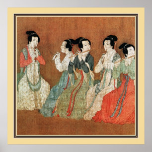 Chinese Oude Schilderkunst, dames Poster