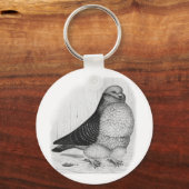 Chinese owl inkttekening sleutelhanger (Voorkant)